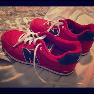 New Balance Red 574 iconic sneakers